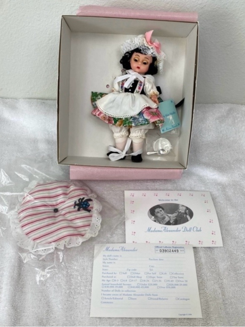 Vintage Madame Alexander Little Miss Muffet 8” Doll #13500 Collectible 1998